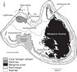 Map based on ground surveys and aerial photograph interpretation showing the distribution of geomorphic elements of the Low Isles Reef top in 2001.